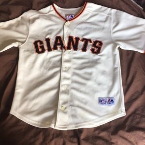 Youth Barry Bonds #25 Majestic Home Giants jersey